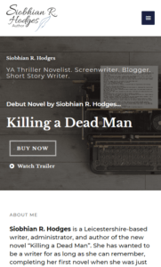 Siobhian Author Website - Michael Webster Graphic Designer